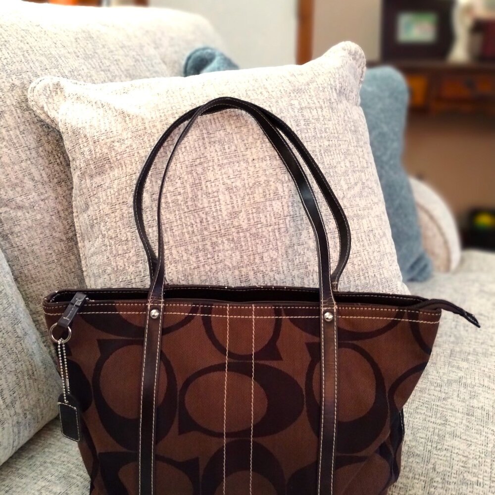 Leather Tote handbag Purse  Shoulder Bag - Big C Hobo Shoulder Bag